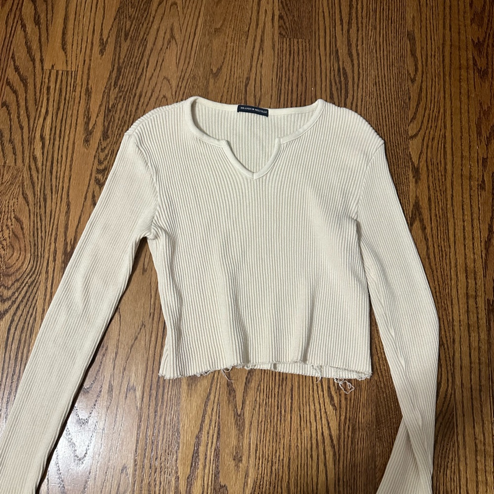Ribbed long sleeve top